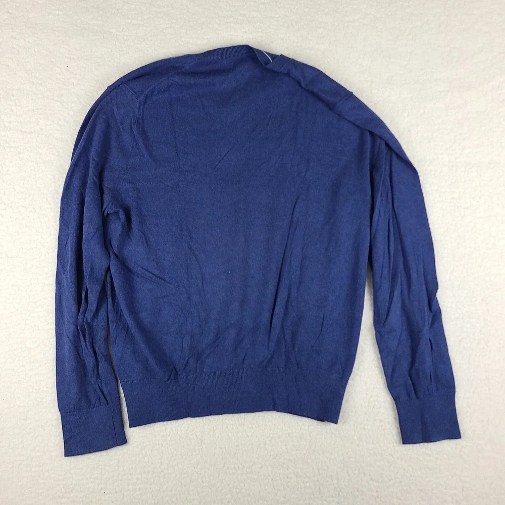 Banana Republic Luxe Sweater Collection Mens Medium Dark Blue V Neck Sweatshirt‎